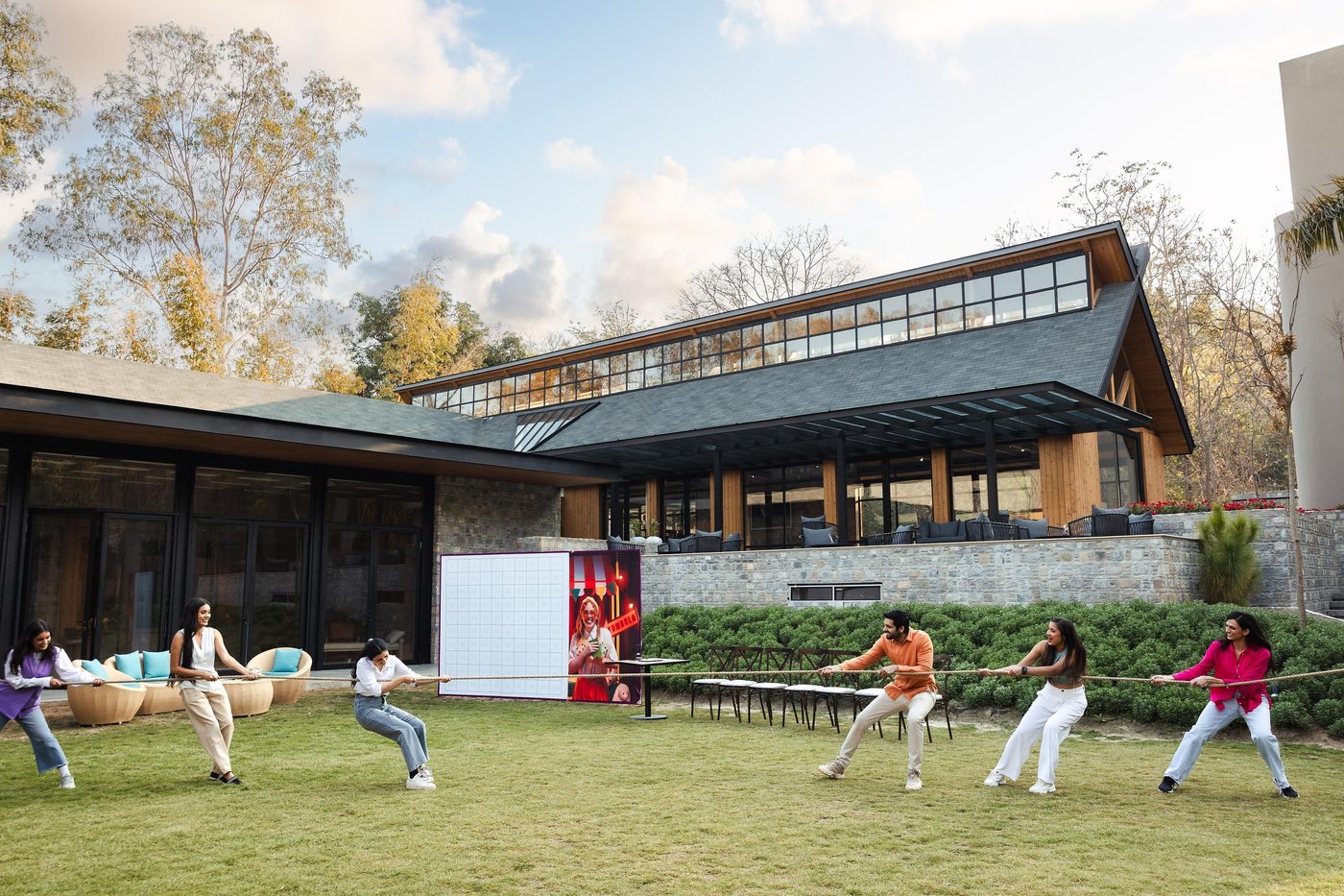 Team games at the resort, Jim Corbett corporate retreat