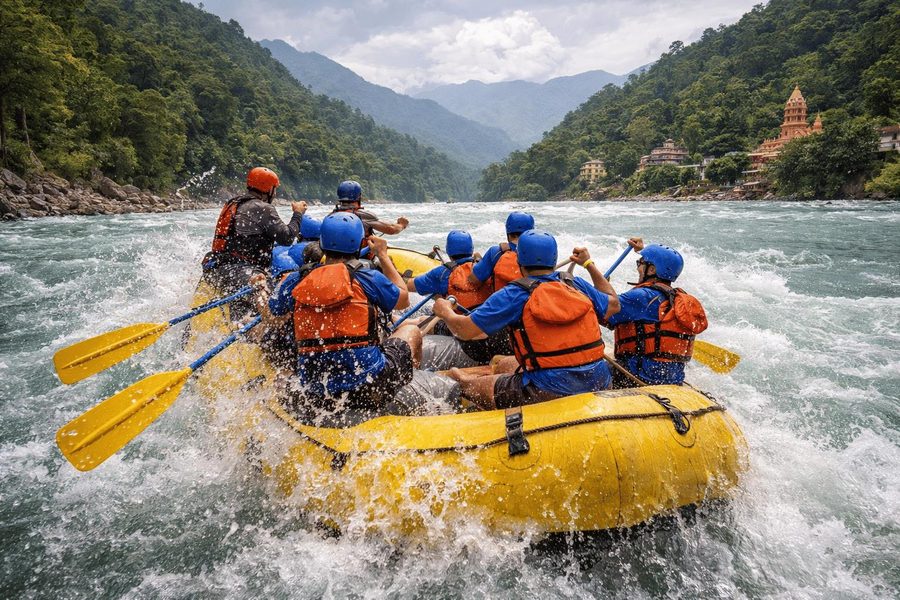 River rafting, optional, Rishikesh corporate retreat